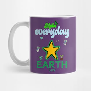 make everyday earth day 2024 gift april 22 Cute Teacher  Lover Rainbow Mug